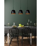 Triple pendant lamps - Lucide NOLAN Pendant E27 3x40W Black/Matte Gold/Brass 30488/03/30 - product 3