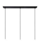 Triple pendant lamps - Lucide NOLAN Pendant E27 3x40W Black/Matte Gold/Brass 30488/03/30 - product 5