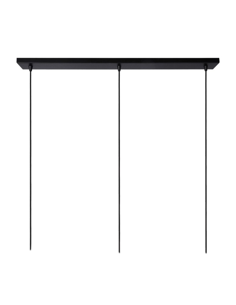 Triple pendant lamps - Lucide NOLAN Pendant E27 3x40W Black/Matte Gold/Brass 30488/03/30 - product kolory-swiatla.pl 5
