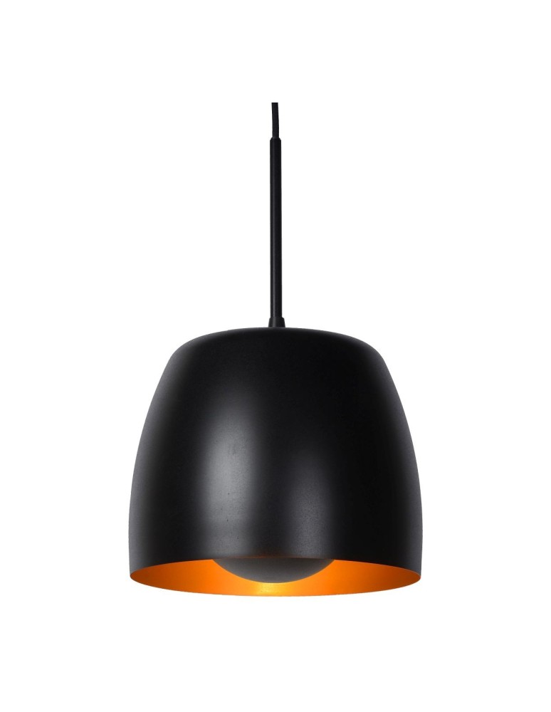 Triple pendant lamps - Lucide NOLAN Pendant E27 3x40W Black/Matte Gold/Brass 30488/03/30 - product kolory-swiatla.pl 7