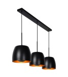 Triple pendant lamps - Lucide NOLAN Pendant E27 3x40W Black/Matte Gold/Brass 30488/03/30 - product 8