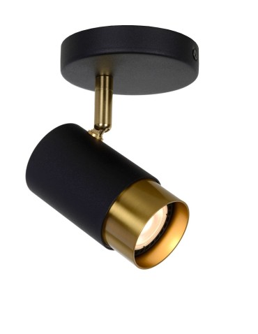 Lucide FLORIS Reflector Ceiling GU10 1x35W Black/Matte Gold/Silver 35913/01/30