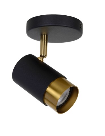 Lucide FLORIS Reflector Ceiling GU10 1x35W Black/Matte Gold/Silver 35913/01/30 - product 2