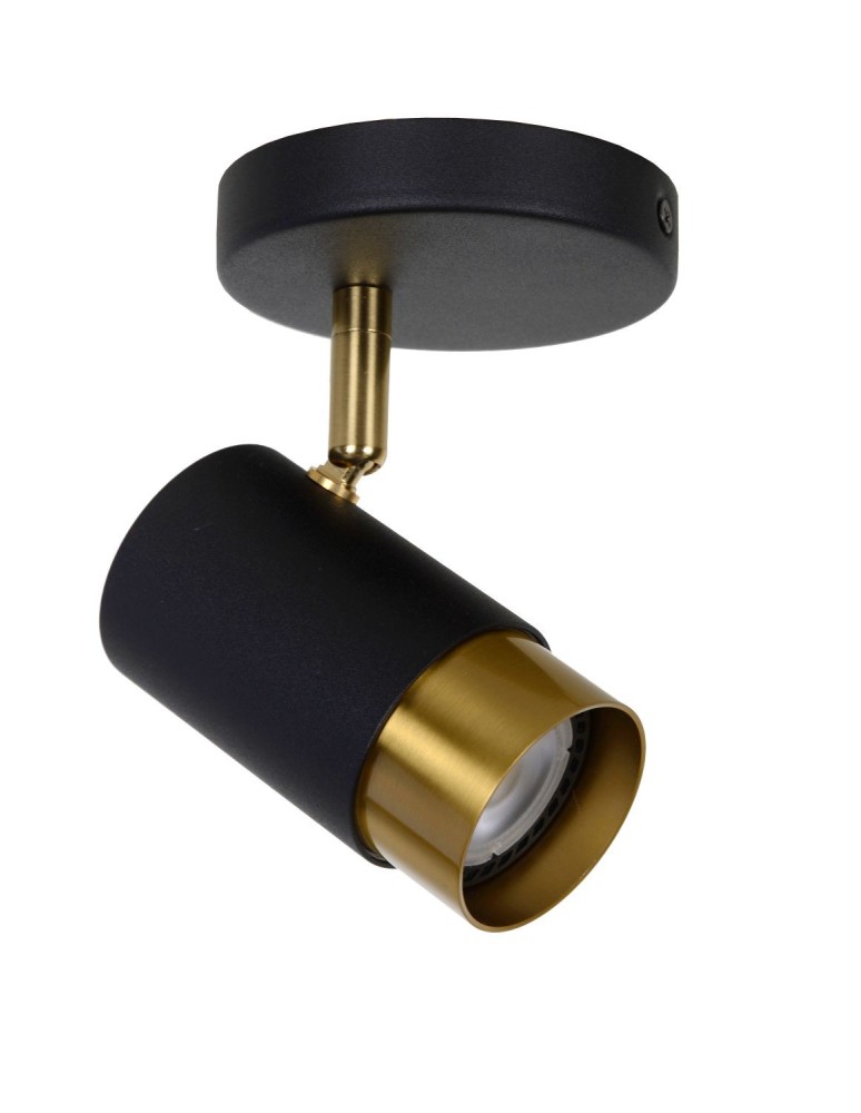 Ceiling spotlights - Lucide FLORIS Reflector Ceiling GU10 1x35W Black/Matte Gold/Silver 35913/01/30 - product kolory-swiatla.pl 2