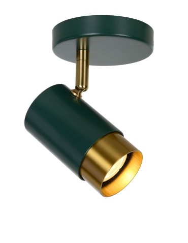 Lucide FLORIS Reflector Ceiling GU10 1x40W Green/Matte Gold/Silver 35913/01/33