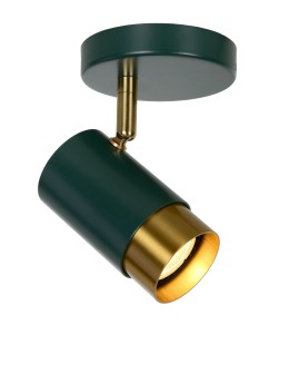 Lucide FLORIS Sufitowa Reflektorowa GU10 1x40W Zielony/Złoty Matowy/Mosiądz 35913/01/33