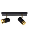Lucide FLORIS Reflector Ceiling GU10 2x35W Black/Matte Gold/Brass 35913/02/30
