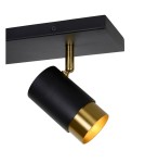 Spotlight ceiling lamps - Lucide FLORIS Reflector Ceiling GU10 2x35W Black/Matte Gold/Brass 35913/02/30 - product 4