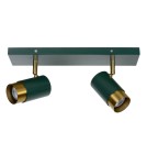 Spotlight ceiling lamps - Lucide FLORIS Reflector Ceiling GU10 2x35W Green/Matte Gold/Silver 35913/02/33 - product 2