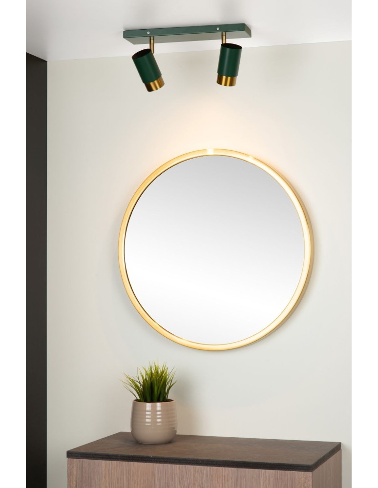 Spotlight ceiling lamps - Lucide FLORIS Reflector Ceiling GU10 2x35W Green/Matte Gold/Silver 35913/02/33 - product kolory-swiatla.pl 3