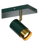 Spotlight ceiling lamps - Lucide FLORIS Reflector Ceiling GU10 2x35W Green/Matte Gold/Silver 35913/02/33 - product 4