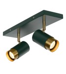 Spotlight ceiling lamps - Lucide FLORIS Reflector Ceiling GU10 2x35W Green/Matte Gold/Silver 35913/02/33 - product 5