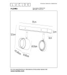 Spotlight ceiling lamps - Lucide FLORIS Reflector Ceiling GU10 2x35W Green/Matte Gold/Silver 35913/02/33 - product 6