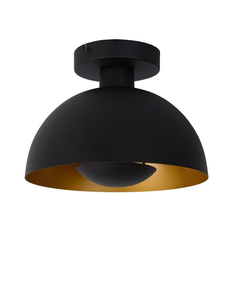 Loft ceiling lamps - industrial - Lucide SIEMON Ceiling E27 1x40W Black 45196/01/30 - product kolory-swiatla.pl 2
