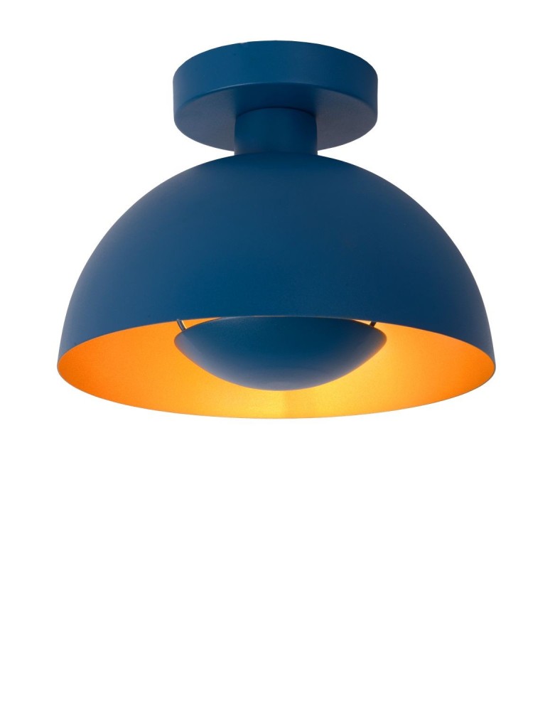 Loft ceiling lamps - industrial - Lucide SIEMON Ceiling E27 1x40W Blue 45196/01/35 - product kolory-swiatla.pl 1