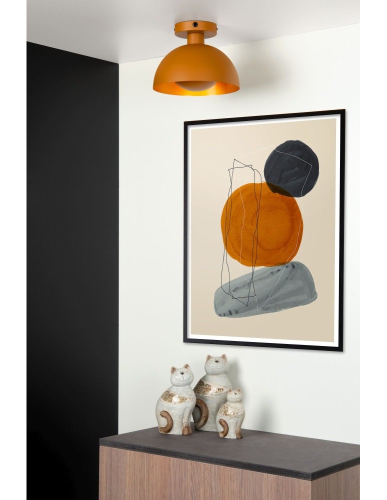 Loft ceiling lamps - industrial - Lucide SIEMON Ceiling E27 1x40W Yellow 45196/01/44 - product kolory-swiatla.pl 3