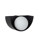 Scandinavian style wall lamps - Lucide BENNI Wall-mounted G9 1x28W Black/Opal 45201/01/30 - product 2