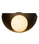 Scandinavian style wall lamps - Lucide BENNI Wall-mounted G9 1x28W Black/Opal 45201/01/30 - product 4