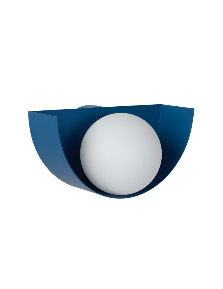 Scandinavian style wall lamps - Lucide BENNI Wall-mounted G9 1x28W Blue/Opal 45201/01/35 - product kolory-swiatla.pl 2