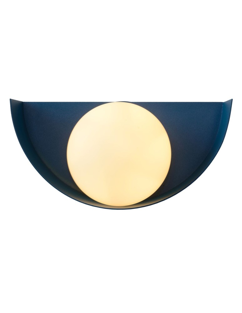 Scandinavian style wall lamps - Lucide BENNI Wall-mounted G9 1x28W Blue/Opal 45201/01/35 - product kolory-swiatla.pl 4