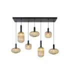 Pendant lamps - Lucide MALOTO Pendant E27 7x40W Amber/Matte Gold/Brass 45386/07/62 - product 1