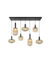 Lucide MALOTO Pendant E27 7x40W Amber/Matte Gold/Brass 45386/07/62