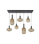 Pendant lamps - Lucide MALOTO Pendant E27 7x40W Amber/Matte Gold/Brass 45386/07/62 - product 2