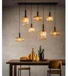 Pendant lamps - Lucide MALOTO Pendant E27 7x40W Amber/Matte Gold/Brass 45386/07/62 - product 3