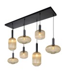 Pendant lamps - Lucide MALOTO Pendant E27 7x40W Amber/Matte Gold/Brass 45386/07/62 - product 7