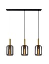Lucide JOANET Pendant E27 3x40W Gray/Matte Gold/Brass 45494/03/65