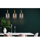 Triple pendant lamps - Lucide JOANET Pendant E27 3x40W Gray/Matte Gold/Brass 45494/03/65 - product 3