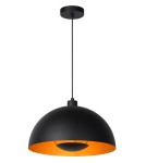 Pendant lamps - Lucide SIEMON Pendant E27 1x40W Black/Matte Gold/Brass 45496/01/30 - product 1