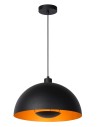 Lucide SIEMON Pendant E27 1x40W Black/Matte Gold/Brass 45496/01/30