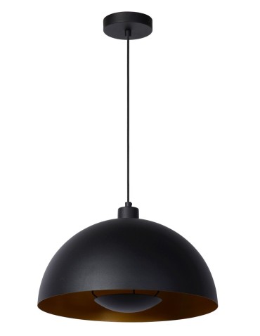 Lucide SIEMON Pendant E27 1x40W Black/Matte Gold/Brass 45496/01/30 - product 2