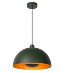 Green pendant lamps - Lucide SIEMON Pendant E27 1x40W Green/Matte Gold/Brass 45496/01/33 - product 1