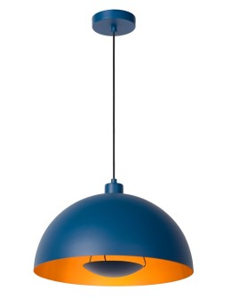 Lucide SIEMON Pendant E27 1x40W Blue/Matte Gold/Brass 45496/01/35