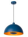 Lucide SIEMON Wisząca E27 1x40W Niebieski/Złoty Matowy/Mosiądz 45496/01/35