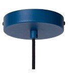 Blue pendant lamps - Lucide SIEMON Pendant E27 1x40W Blue/Matte Gold/Brass 45496/01/35 - product 3