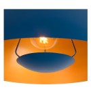 Blue pendant lamps - Lucide SIEMON Pendant E27 1x40W Blue/Matte Gold/Brass 45496/01/35 - product 5