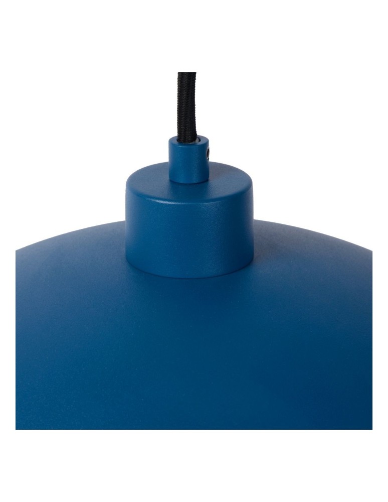 Blue pendant lamps - Lucide SIEMON Pendant E27 1x40W Blue/Matte Gold/Brass 45496/01/35 - product kolory-swiatla.pl 6