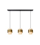 Triple pendant lamps - Lucide FIRMIN Pendant E27 3x40W Gold Matte/Brass/Opal 45497/03/02 - product 1
