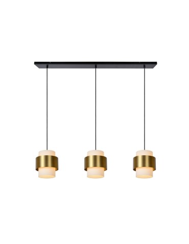 Lucide FIRMIN Pendant E27 3x40W Gold Matte/Brass/Opal 45497/03/02