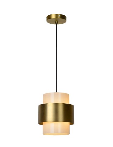 Lucide FIRMIN Pendant E27 1x40W Gold Matte/Brass/Opal 45497/20/02