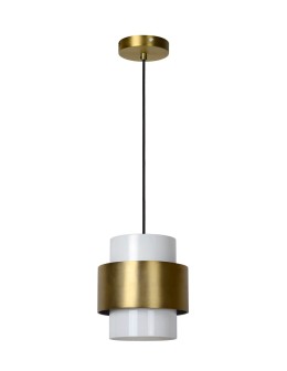 Lucide FIRMIN Wisząca E27 1x40W Złoty Matowy/Mosiądz/Opal 45497/20/02 - produkt 2