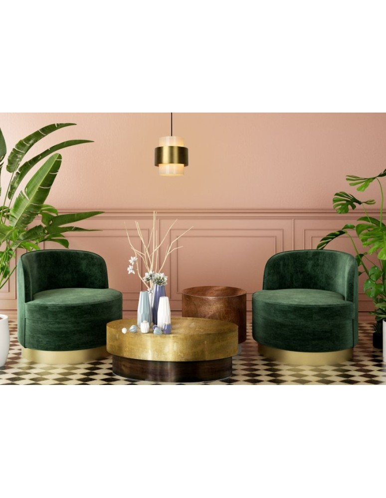 Pendant lamps - Lucide FIRMIN Pendant E27 1x40W Gold Matte/Brass/Opal 45497/20/02 - product kolory-swiatla.pl 4