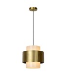 Pendant lamps - Lucide FIRMIN Pendant E27 1x40W Gold Matte/Brass/Opal 45497/30/02 - product 1