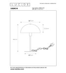 Nightlights - Lucide SIEMON Desk E14 1x25W Blue 45596/01/35 - product 4