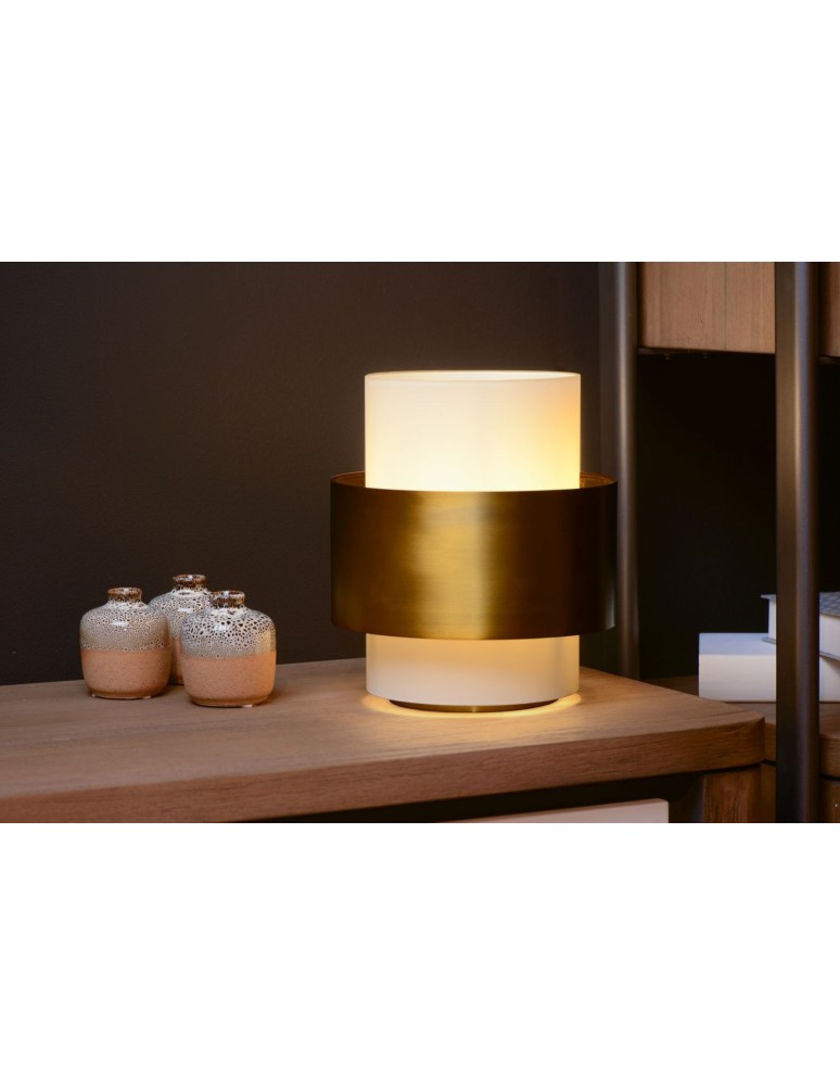 Modern table lamps - Lucide FIRMIN Desk E27 1x40W Gold Matte/Brass/Opal 45597/20/02 - product kolory-swiatla.pl 3
