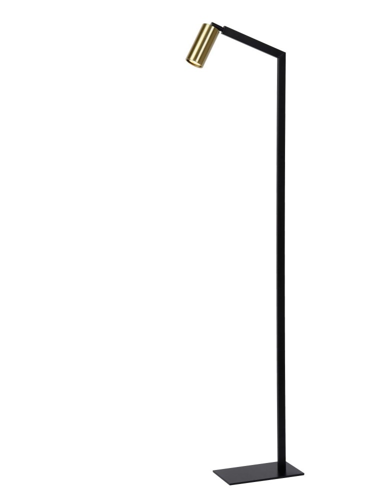Floor lamps for reading - Lucide SYBIL Floor GU10 1x35W Black/Matte Gold/Brass 45799/01/30 - product kolory-swiatla.pl 1