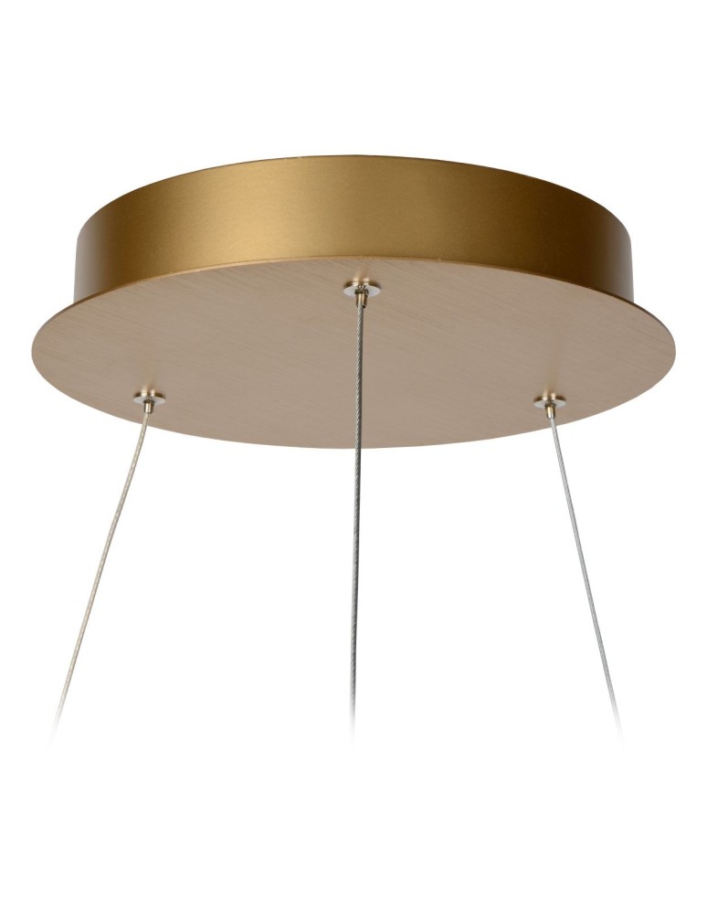 Pendant lamps circles - Lucide VIDAL LED Pendant 1x50W 2700K Gold Matte/Brass/Opal 46403/48/02 - product kolory-swiatla.pl 5